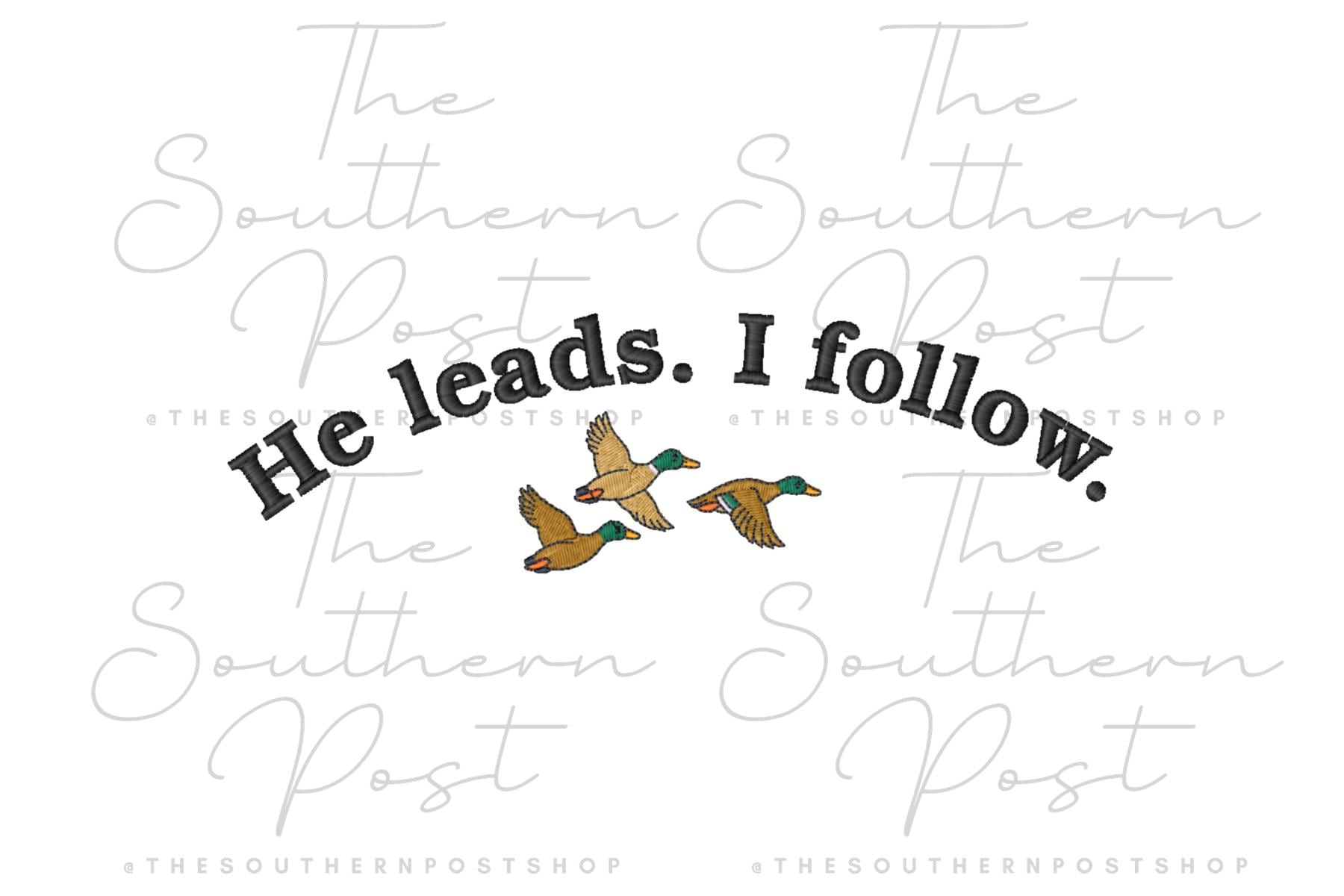 He Leads. I Follow. Embroidery Download (ONE SIZE) - Etsy