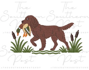 Boykin Mallard Scene, Embroidery Download (4 Sizes)