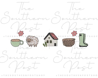 Cottage Core Icons (2 Sizes) Embroidery Download