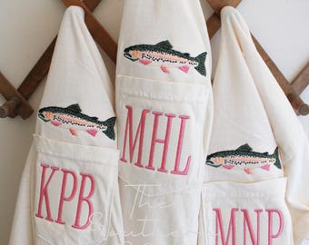 Trout Monogram Pocket Tee -- Comfort Colors, Personalized Pocket Tee