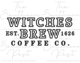 Witches Brew Coffee Co. Embroidery Download (6 Sizes)