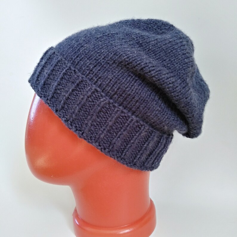 PATTERN Mens Knitted Hat With Ribbed Edge Pattern Mens Hats Etsy