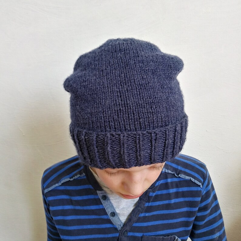 PATTERN Mens Knitted Hat With Ribbed Edge Pattern Mens Hats Etsy