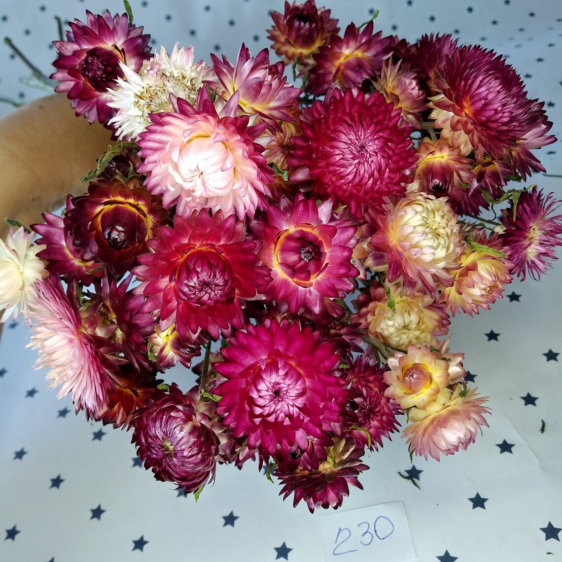 Dried Strawflowers Real Dry Strawflowers Dried flower bouquet Etsy