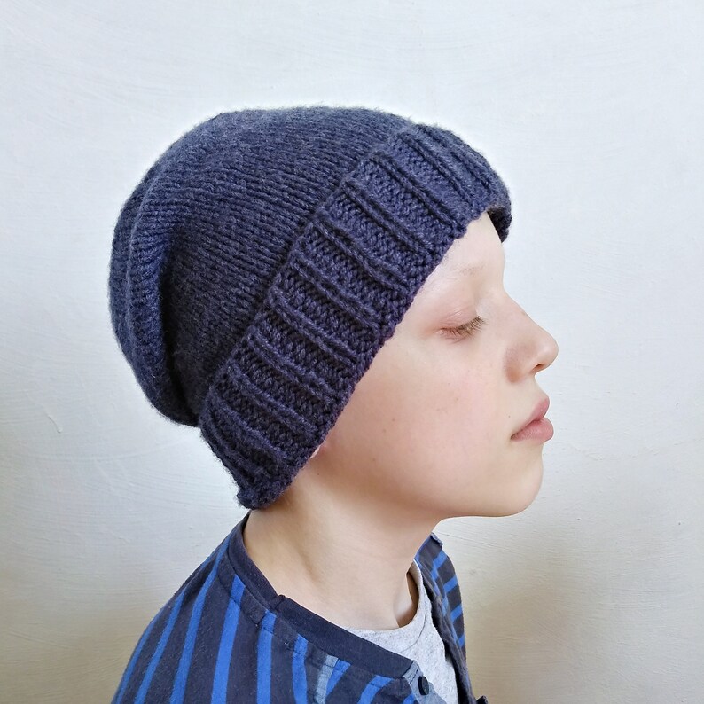 PATTERN Mens Knitted Hat With Ribbed Edge Pattern Mens Hats Etsy