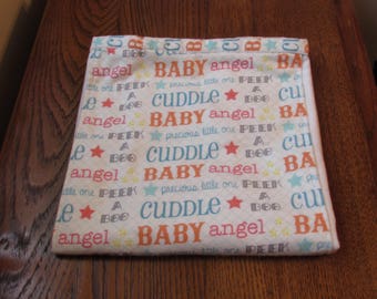 Cute Baby Green, Blue, Pink, Black with Yellow Stars Flannel Material Baby Burp Cloth