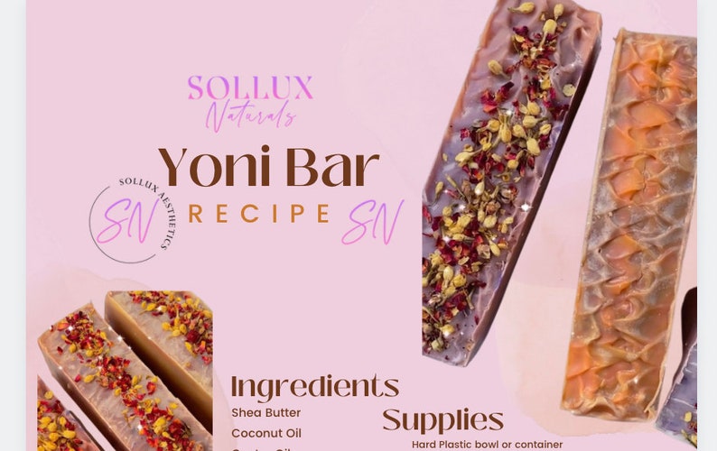 Yoni Bar Recipe Soap Bar Recipe Yoni Care Etsy