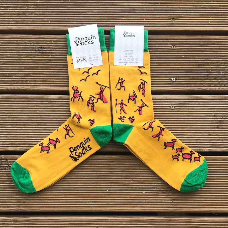 Pizza socks Umbrella socks Week socks pack 7 Funny socks for Men Banana socks Sheep socks Math socks Stone Age socks Music socks