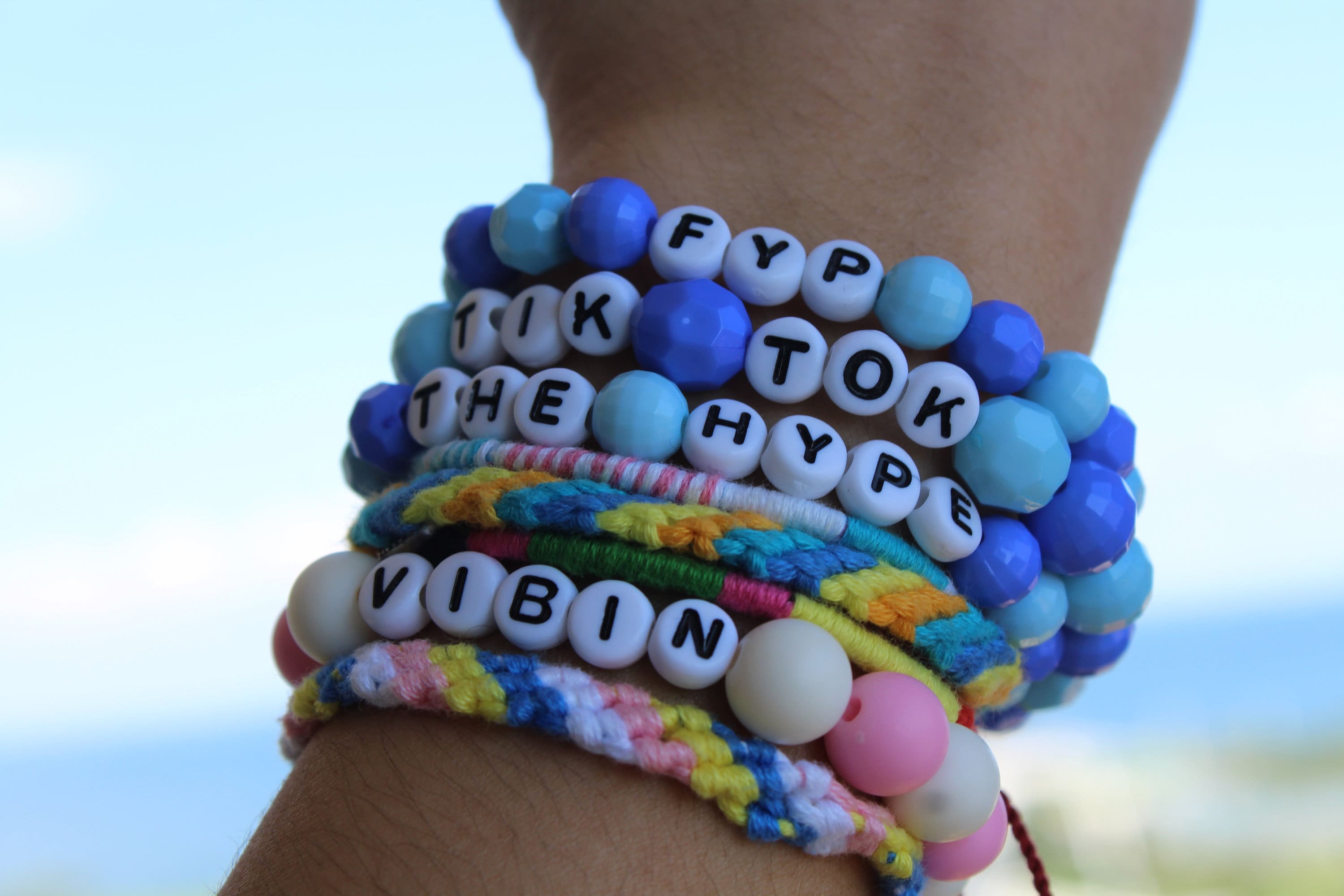 Tiktok Inspired Aesthetic Bracelet Set Trendy Tik Tok Bead Etsy
