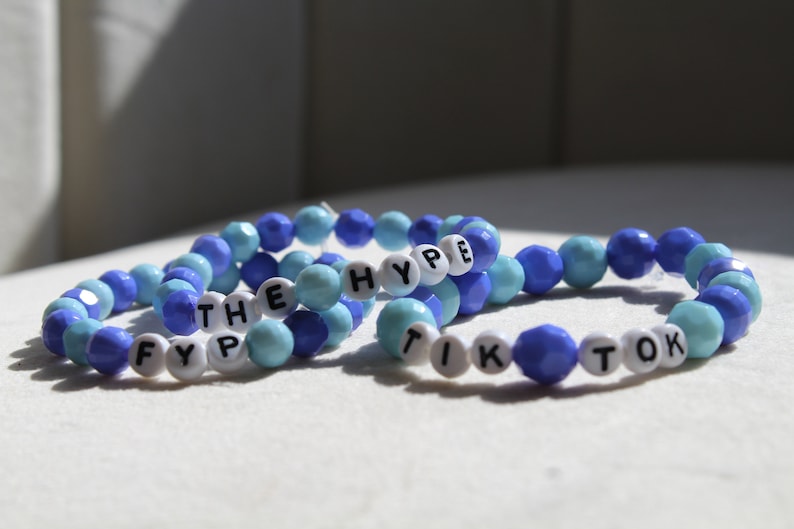 Tiktok Inspired Aesthetic Bracelet Set Trendy Tik Tok Bead Etsy