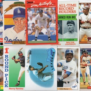 Vintage 1980&#39;s thru 1990&#39;s Baseball Cards Stars Lot (100) - Star Players & HOFers