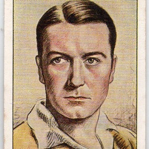CLIVE BROOK 1934 Player Film Stars #8 Cigarette Card