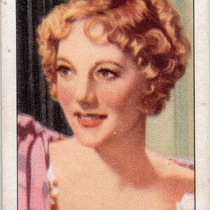 GERTRUDE LAWRENCE 1935 Gallaher Portretten van beroemde sterren #31 sigaret kaart
