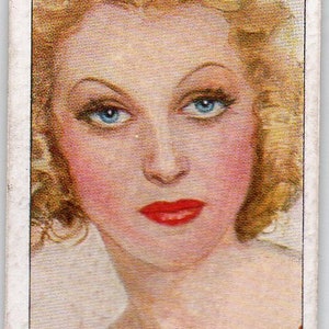 LILLI PALMER 1938 Player Film Stars 3e serie #36 sigarettenkaart