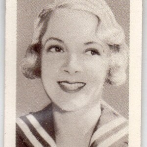 HELEN HAYES 1936 Facchino's Cinema Stars #24 Candy Card