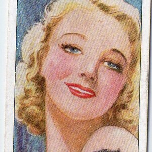 VIRGINIA BRUCE 1938 Speler Film Stars 3e Serie # 6 Sigarettenkaart