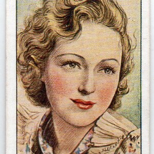 DOROTHY JORDAN 1934 Player Film Stars #28 Cigarette Card