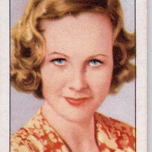 WENDY BARRIE 1935 Gallaher-portretten van beroemde sterren #27 sigarettenkaart