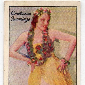 CONSTANCE CUMMINGS 1935 Carreras Beroemde Film Sterren #61 Sigarettenkaart