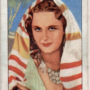 TAMARA DESNI 1935 Gallaher-portretten van beroemde sterren #18 sigarettenkaart