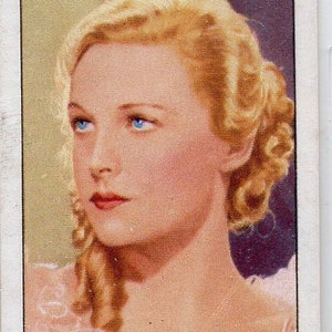 MADELEINE CARROLL 1935 Gallaher Portretten van Beroemde Sterren #34 Cigarette Card