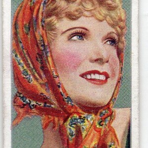 ANNA NEAGLE 1936 Carreras Film Stars # 6 Sigarettenkaart