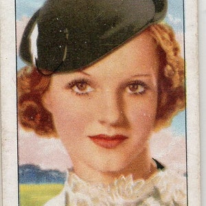 ROCHELLE HUDSON 1935 Gallaher-portretten van beroemde sterren #35 sigarettenkaart