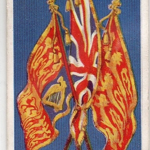 Royal Standards and Union Jack 1937 Phillips Coronation of Their Majesties #5 Cigarette Card
