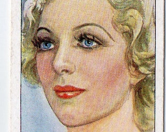 DIANA CHURCHILL 1938 Speler Film Sterren 3e Serie # 7 Sigaret Card