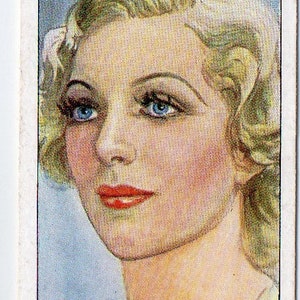 DIANA CHURCHILL 1938 Speler Film Sterren 3e Serie # 7 Sigaret Card