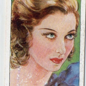 VALERIE HOBSON 1938 Speler Film Sterren 3e Serie # 17 Sigarettenkaart