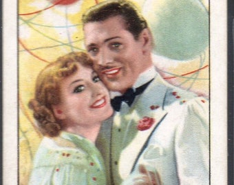 CHAINED w/Joan Crawford & Clark Gable 1935 Gallaher Shots From Famous Films #24 Cigarette Card