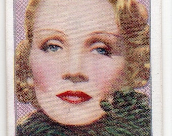 MARLENE DIETRICH 1936 Carreras Film Stars #36 Cigarette Card