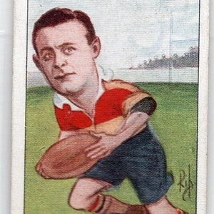 E.MYERS 1926 Player Football Caricatures Rip #42 Cigarette Card - Bradford