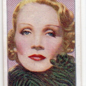 MARLENE DIETRICH 1936 Carreras film sterren #36 sigaret kaart