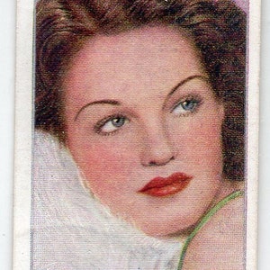 ROCHELLE HUDSON 1936 Carreras Film Stars #26 Sigarettenkaart