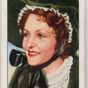 MARGUERITE ALLEN 1935 Gallaher-portretten van beroemde sterren #25 sigarettenkaart
