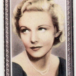MADELEINE CARROLL 1936 Phillips Sterren van het scherm # 33 Sigarettenkaart