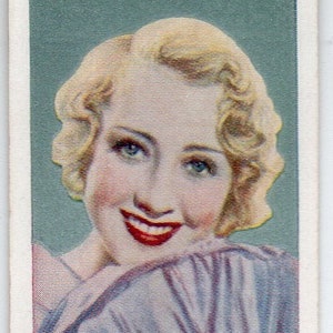 JOAN BLONDELL 1934 Phillips Film Favourites #18 Cigarette Card