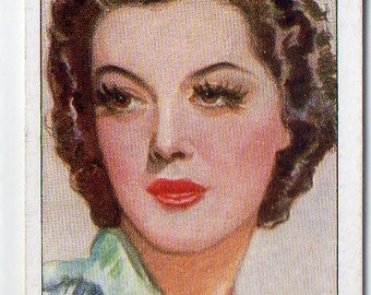 ROSALIND RUSSELL 1938 Player Film Stars 3rd Series #43 Cigarette Card