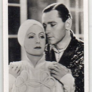 Herbert Marshall/Greta Garbo 1937 Sinclair Film Stars #55 sigarettenkaart