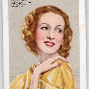 KAREN MORLEY 1935 Gallaher Estrellas de Screen & Stage #16 Cigarette Card
