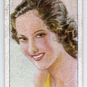 MERLE OBERON 1938 Player Film Stars 3e serie #33 sigarettenkaart