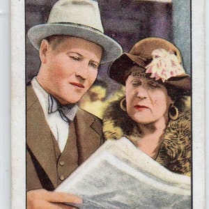 THANK YOUR STARS met Jack Oakie & Alison Skipworth 1935 Gallaher Shots From Famous Films #35 Cigarette Card
