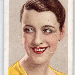 BEATRICE LILLIE 1935 Gallaher Estrellas de Screen & Stage #36 Tarjeta de Cigarrillo