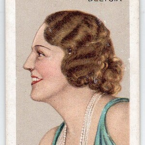ALICE DELYSIA 1935 Gallaher Estrellas de La pantalla y el escenario #20 tarjeta de cigarrillos