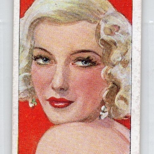 CORINNE LUCHAIRE 1938 Speler Film Stars 3rd Series # 25 Cigarette Card