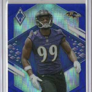 ODAFE OWEH RC 2021 Panini Phoenix #156 Purple Prizm Parallel Football Card #/35 - Baltimore Ravens