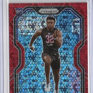 PATRICK QUEEN RC 2020 Panini Prizm #381 Red Prizm Parallel Football Card #/50 - Baltimore Ravens