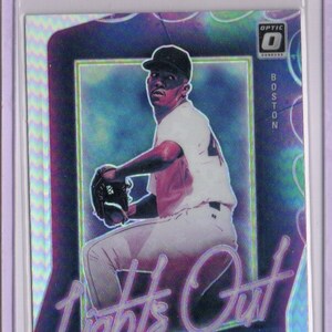 PEDRO MARTINEZ 2021 Donruss Optic Lights Out #5 Holo Prizm Parallel Baseball Karte - Boston Red Sox